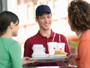 offerta di lavoro in un fast-food